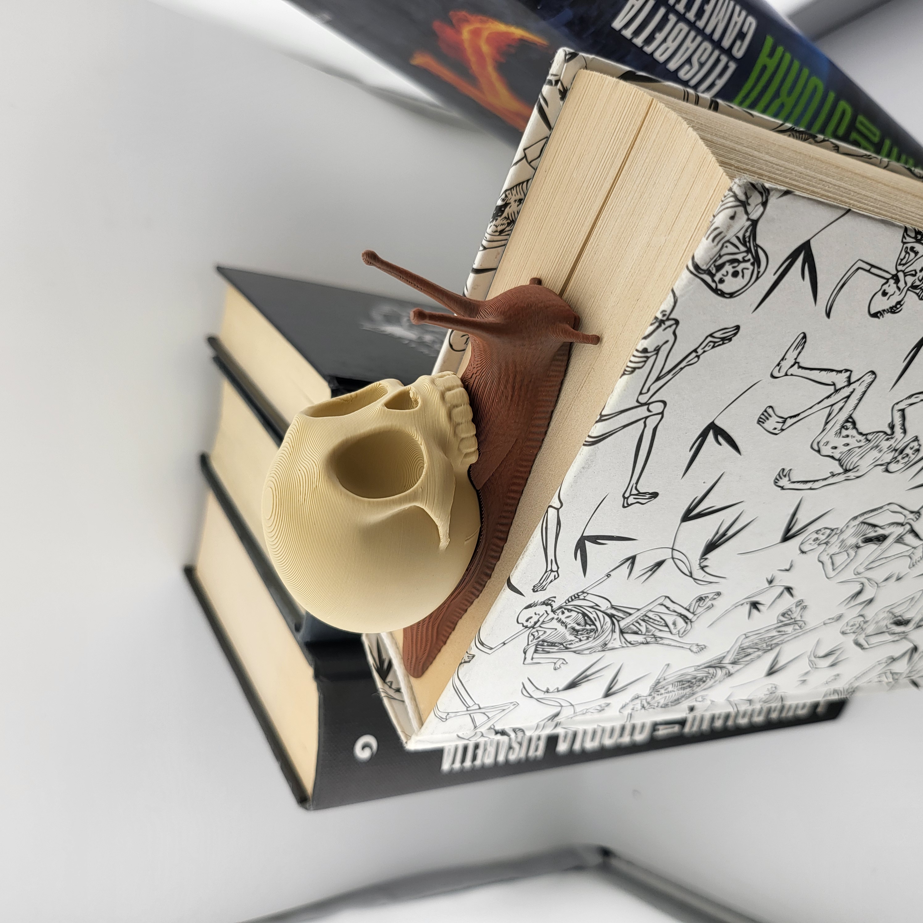 Skull Snail Book Nook |Booknook Shelf Decor