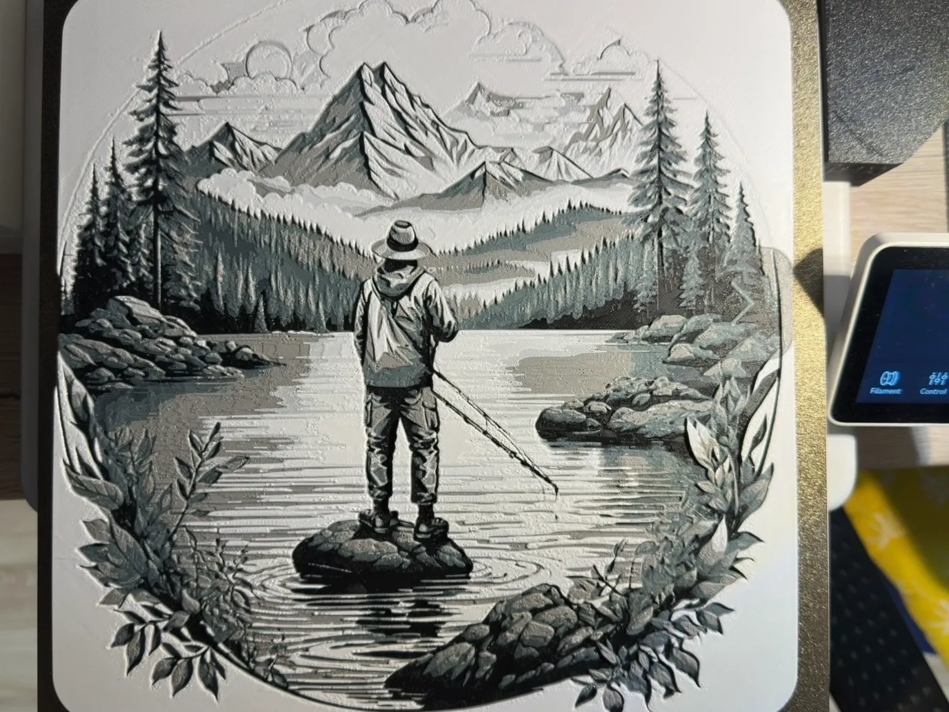 Fishing man HueForge