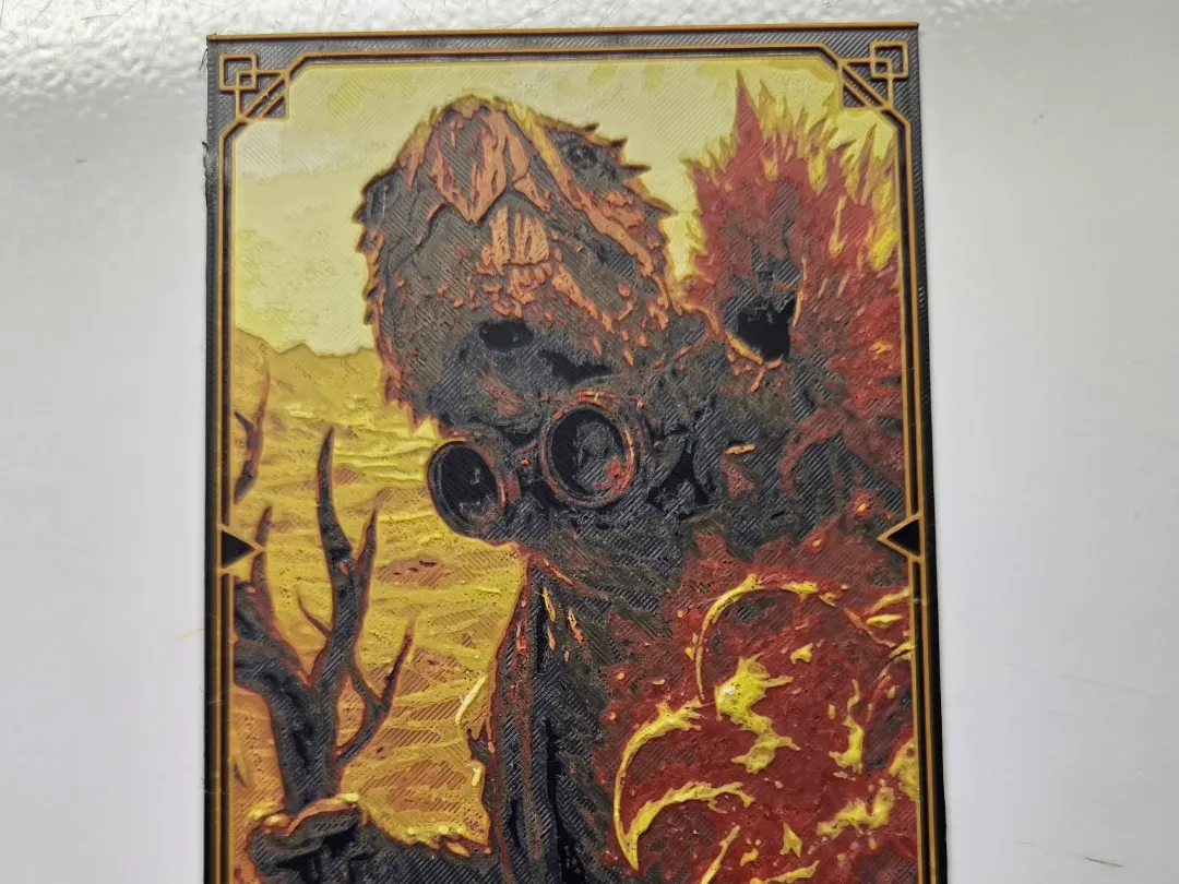 Fire turtle dnd card hueforge for dm screen