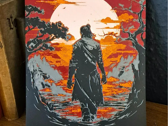 Hue Forge Samurai sunset / Frame included
