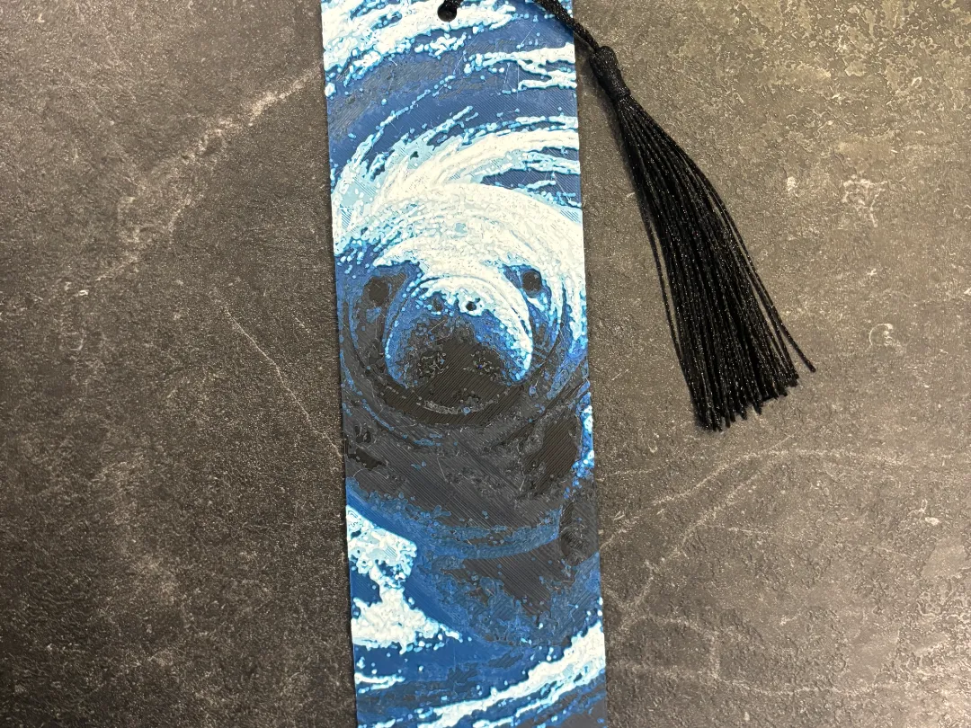 Manatee Swirl Bookmark Hueforge