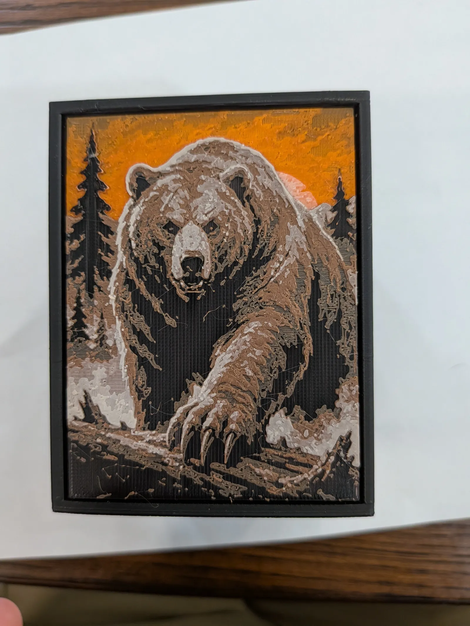 Bears Deck Box Inlay - Hueforge for Tribal Bears