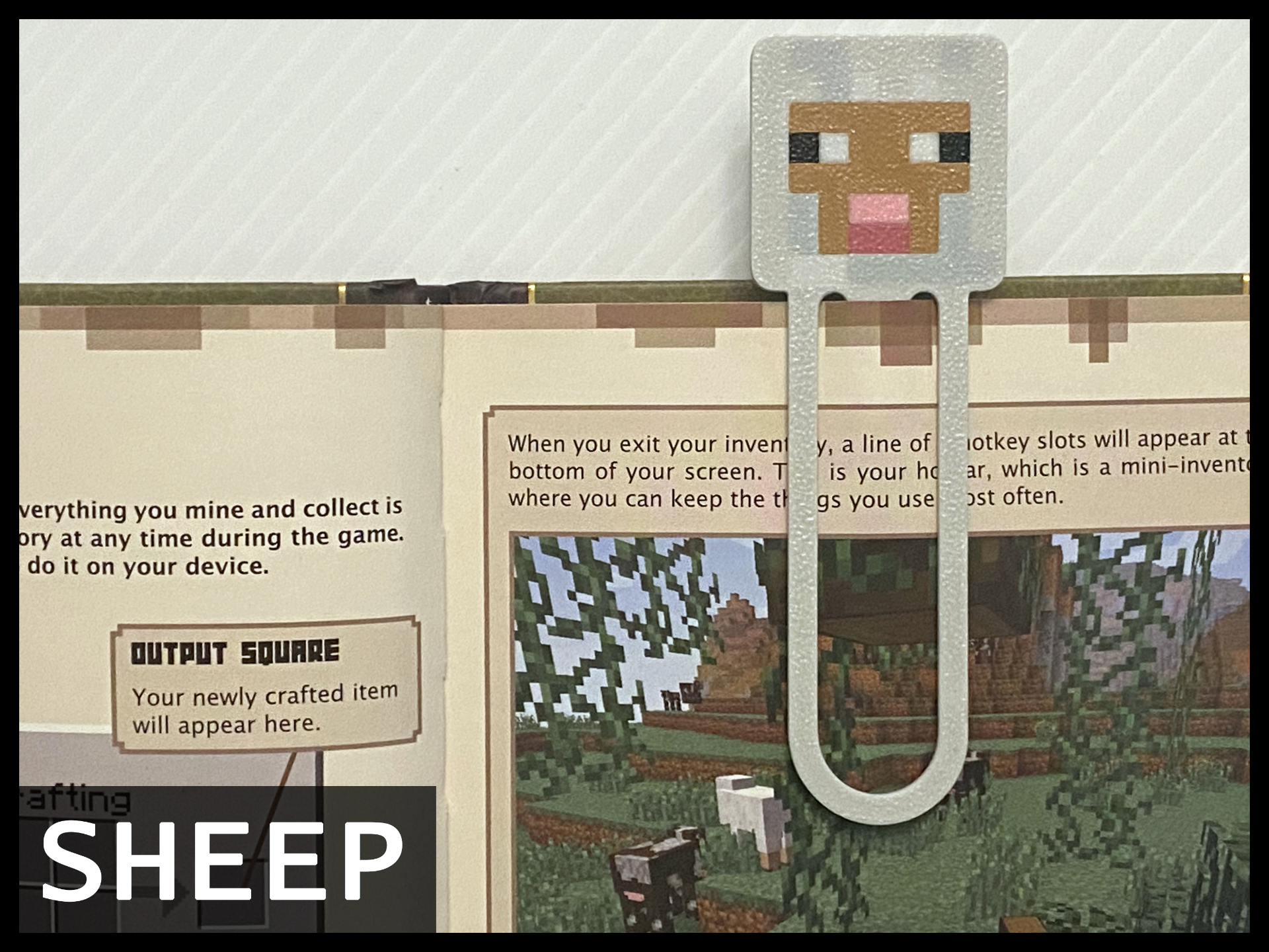 Sheep Bookmark - Minecraft
