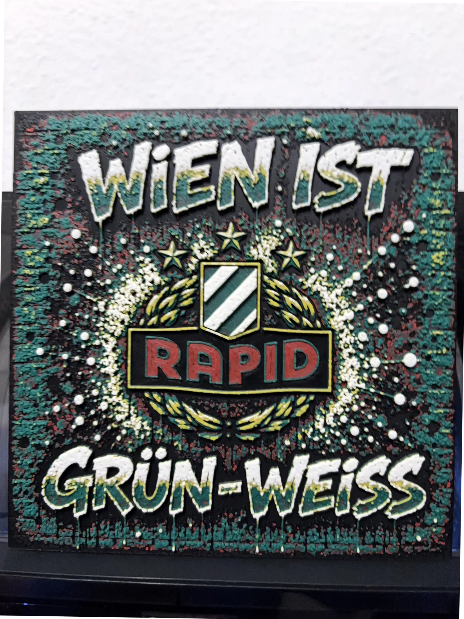 SK Rapid Wien Grün-Weiss Graffiti Hueforge