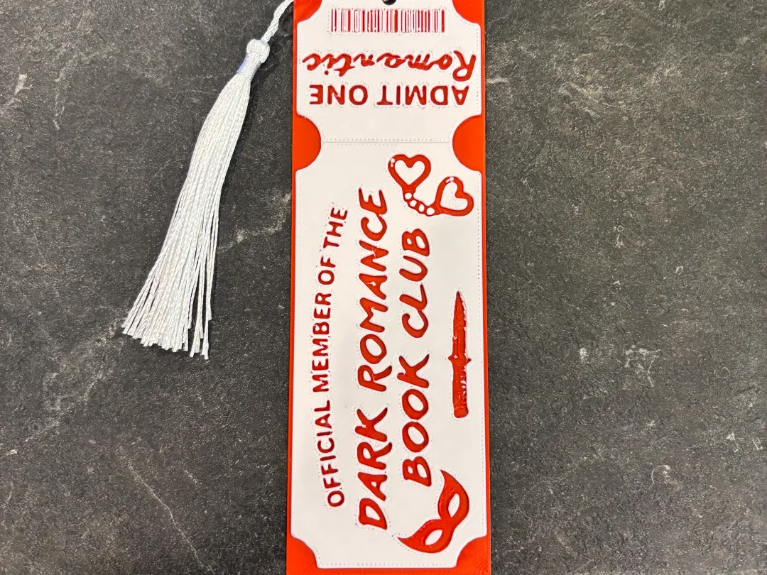 Dark Romance Club Ticket Bookmark Hueforge