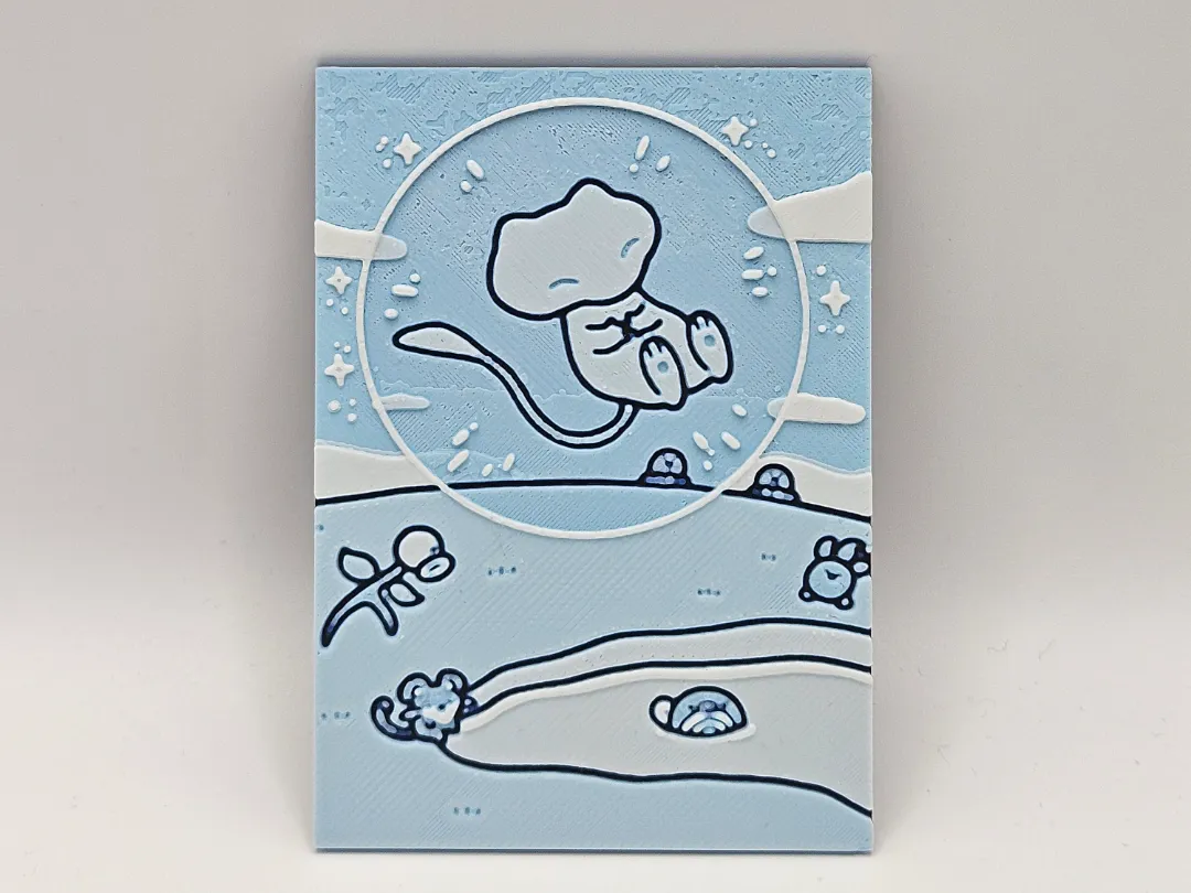 Bubble mew card - Hueforge
