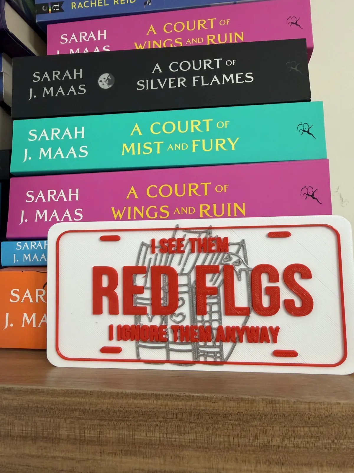 Red Flags Sign | BookTok Shelf Decor Plate