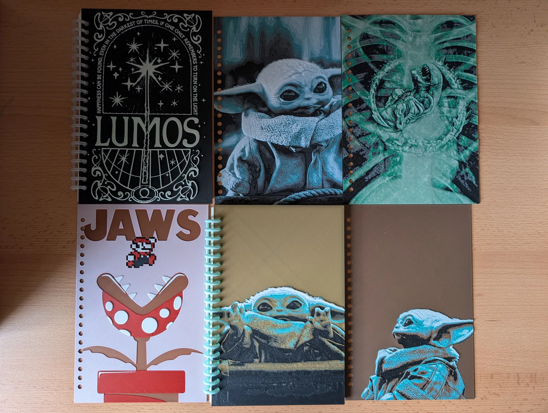 Cute Mandalorian Baby Yoda Notebook Cover