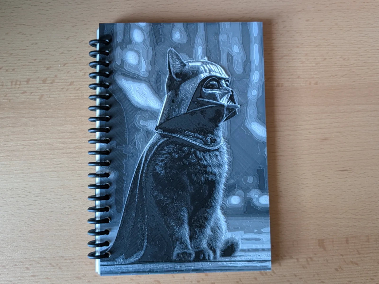 Funny Darth Vader Cat Notebook Cover