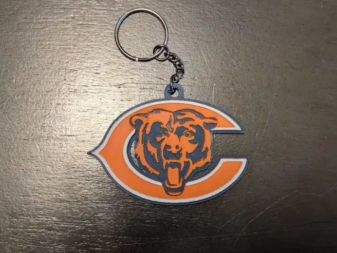 Chicago Bears Keychain Hueforge