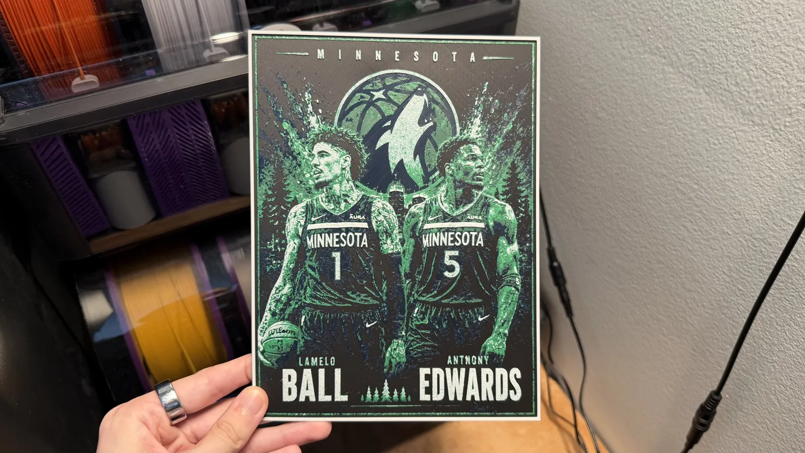 Lamelo Ball and Anthony Edwards Poster HueForge