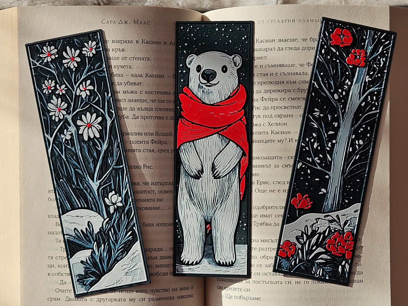 Bearberry Winter - Christmas Bookmarks Set
