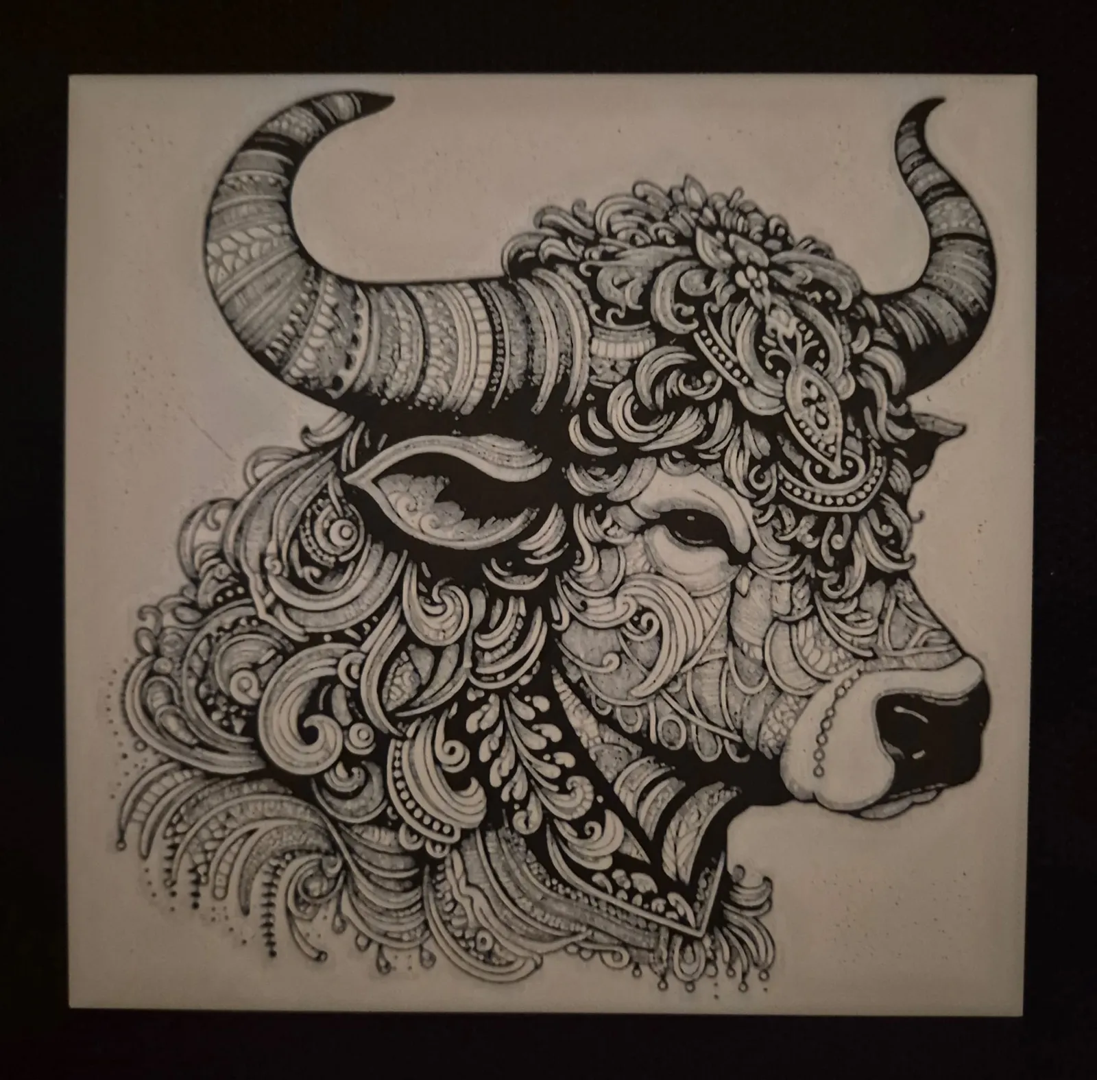 Highland cow paisley hueforge