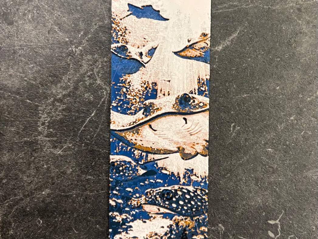 Stingray bookmark hueforge