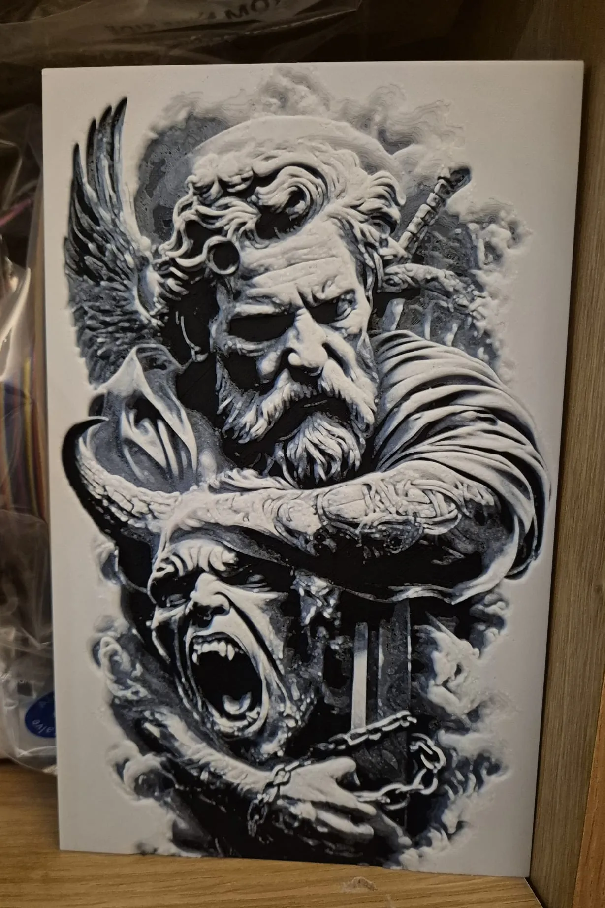 God vs Satan hueforge