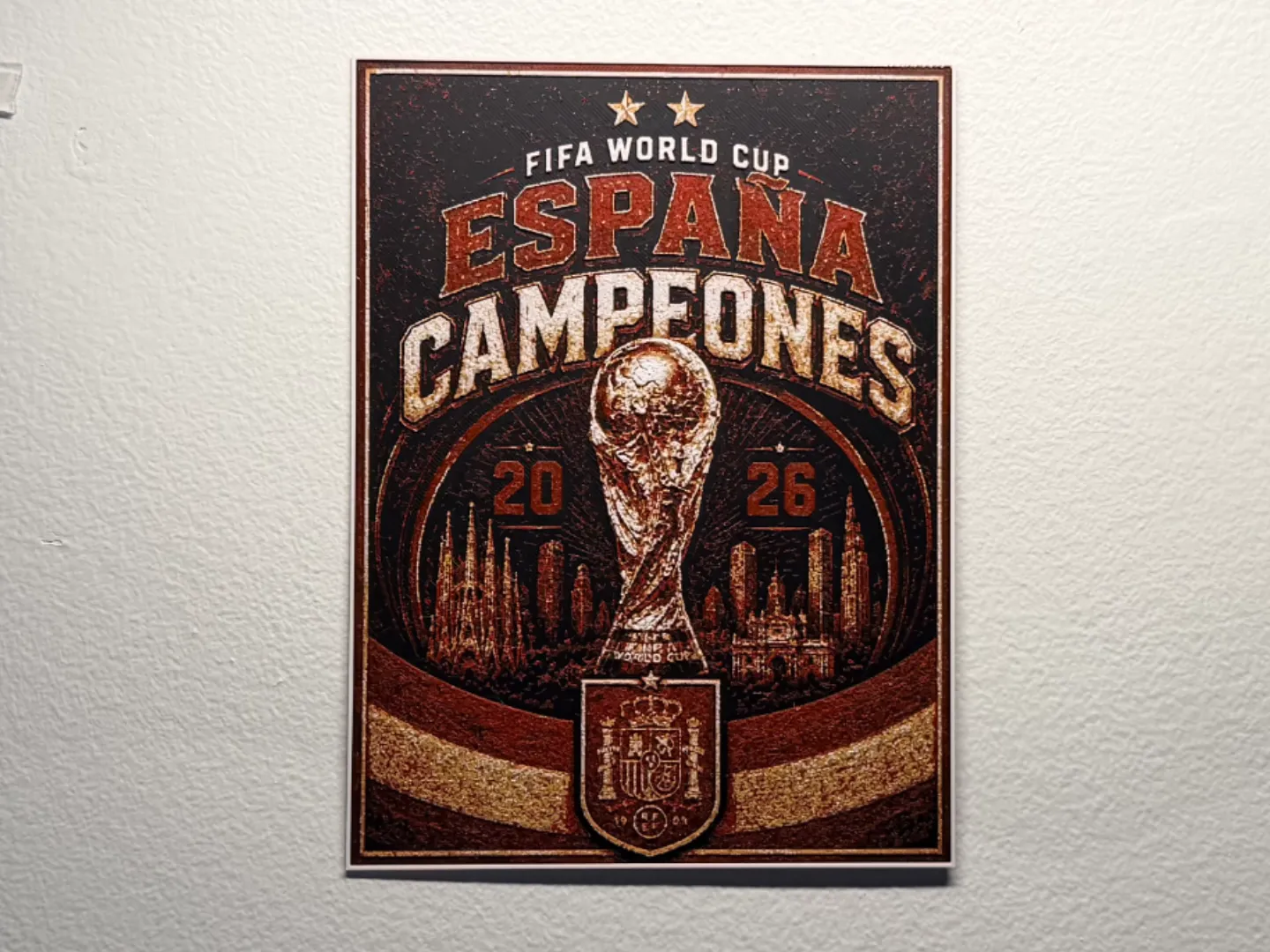 Spain 2026 World Cup Champions HueForge Poster