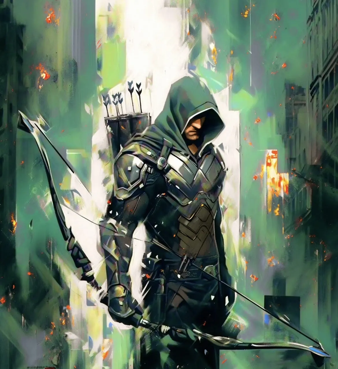 Green Arrow Hueforge
