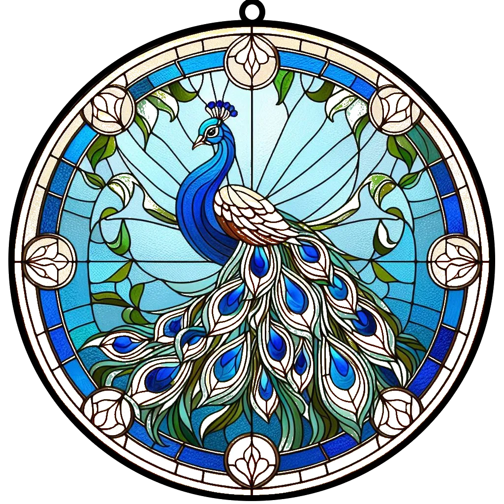 Stained Glass Peacock