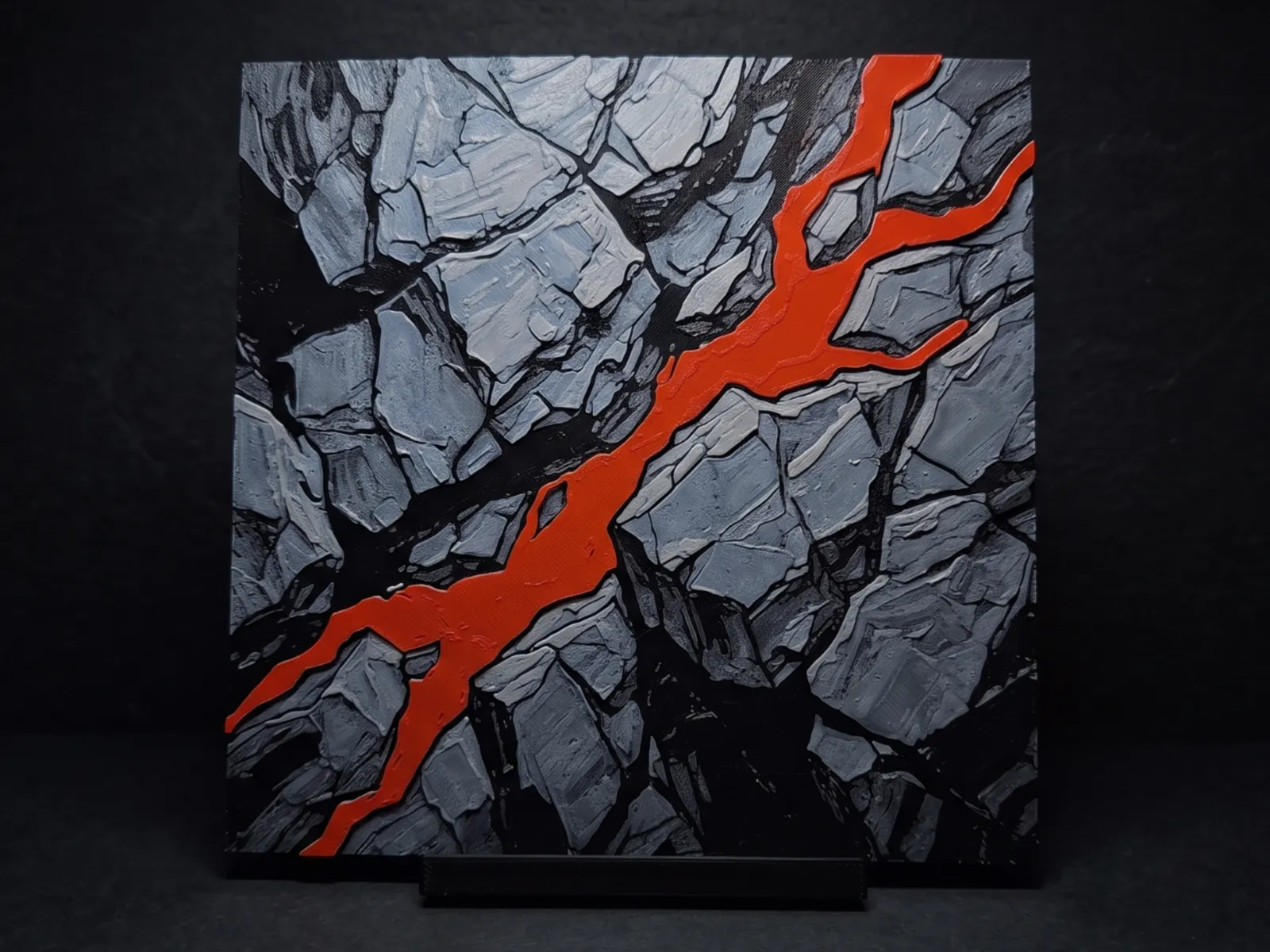 Red Lava Fissure - Hueforge