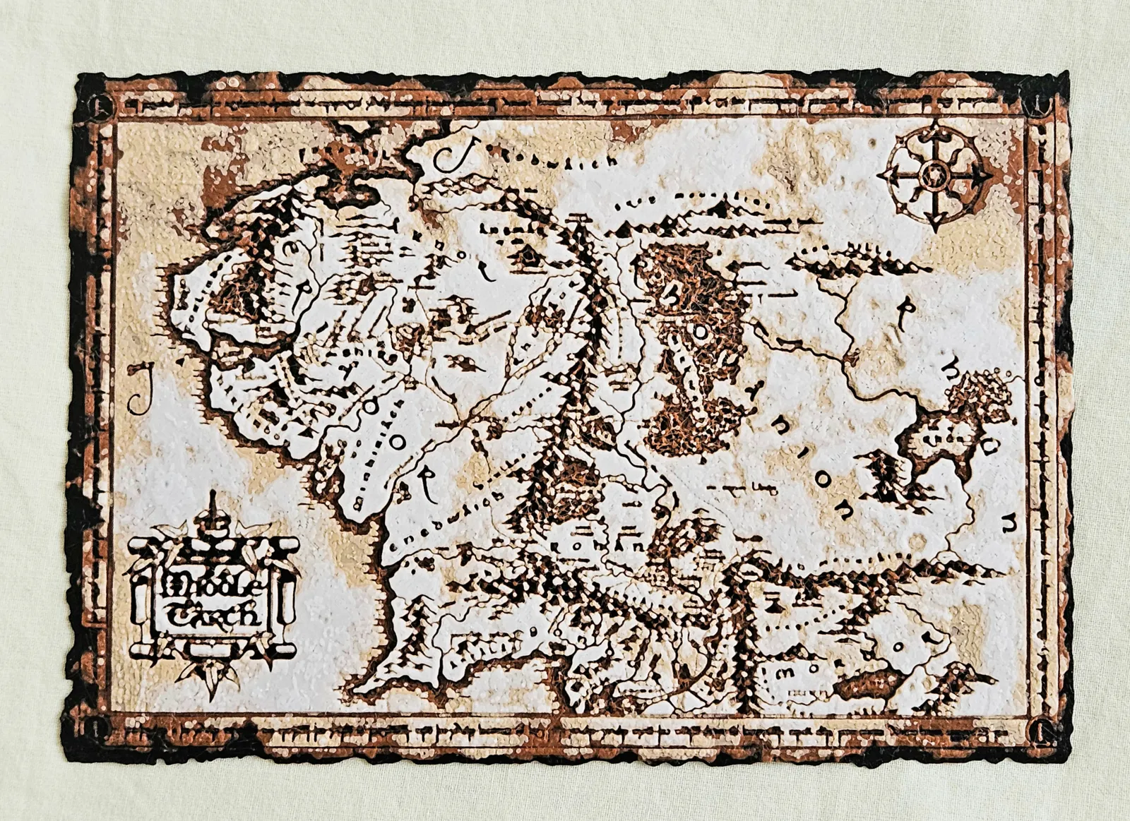 Lotr Map Middle Earth - Hueforge NOCOM