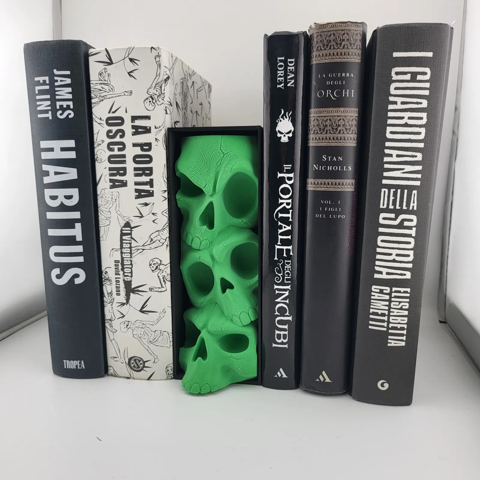 Skull Book Nook Skeleton Bookshelf Insert Book
