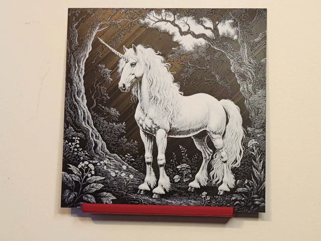 Hueforge - Unicorn in the Forest