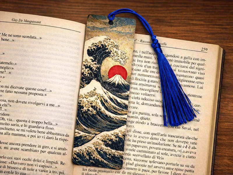 Bookmark The Great Wave - Hokusai - HueForge