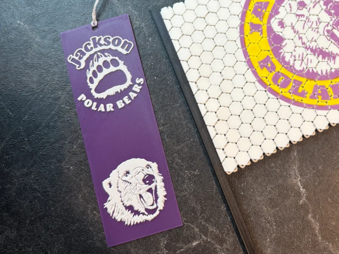 Jackson Polar Bear Mascot Bookmark hueforge