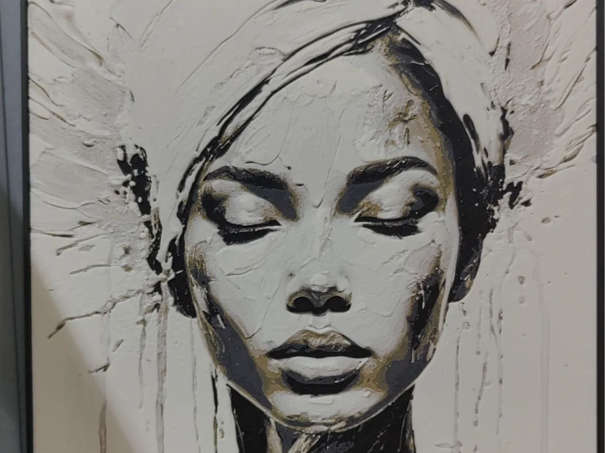 Afro Woman 1 Hueforge wallart
