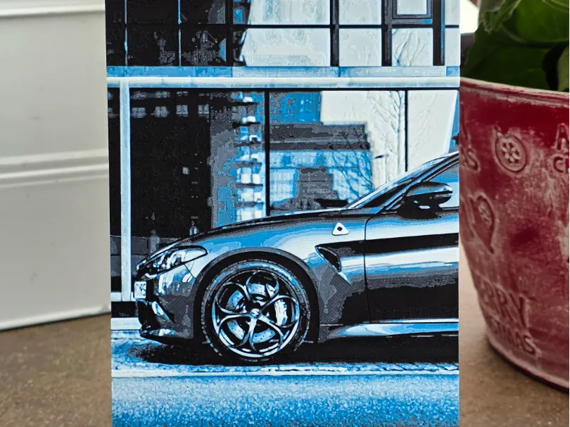 Alfa Romeo Giulia Quadrifoglio Quadro 3D HueForge