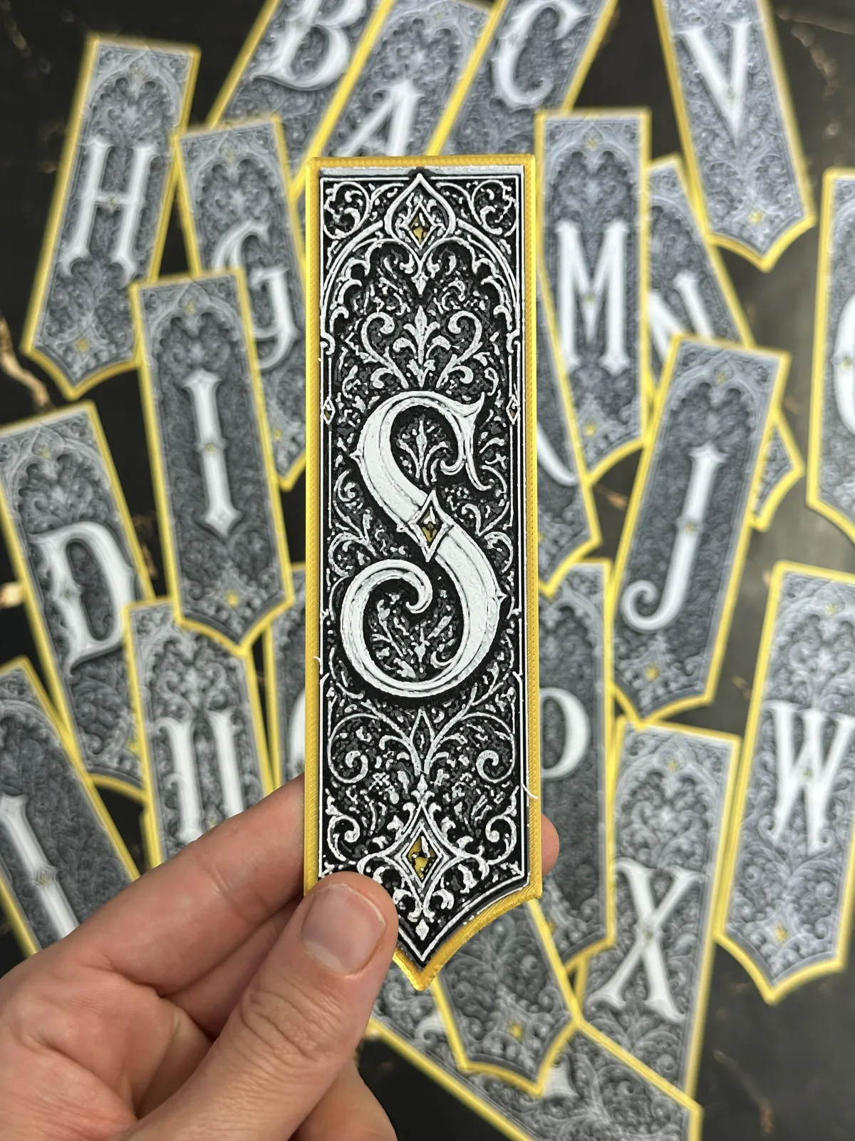 Gothic Letter S Bookmark - HueForge Alphabet