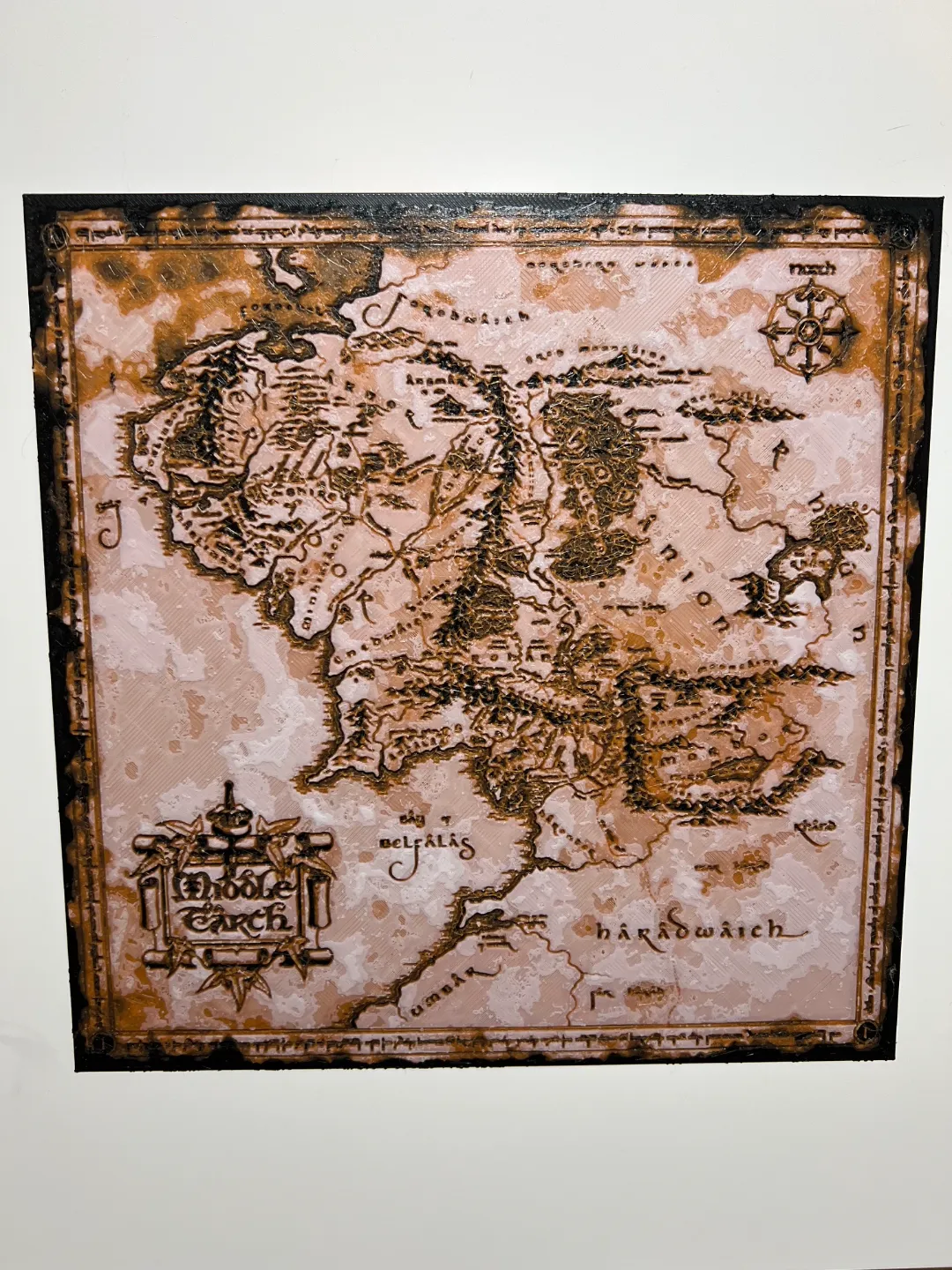 HueForge Middle Earth Map