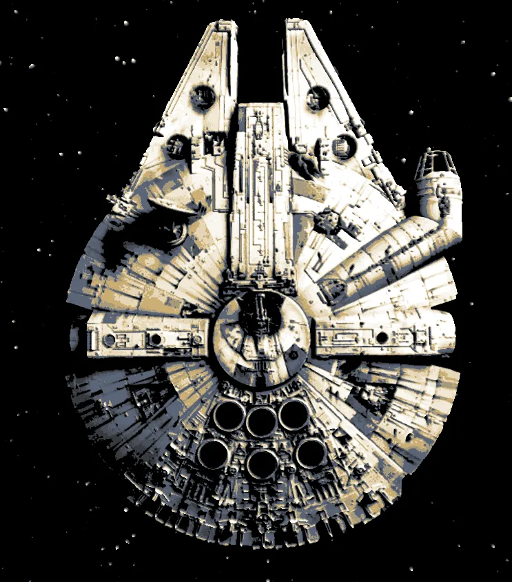 Hueforge - Star Wars - Millennium Falcon Top View