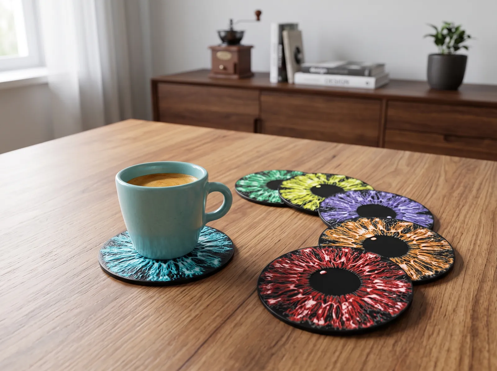 Ultra-Realistic Iris Coasters | Infinite Colors