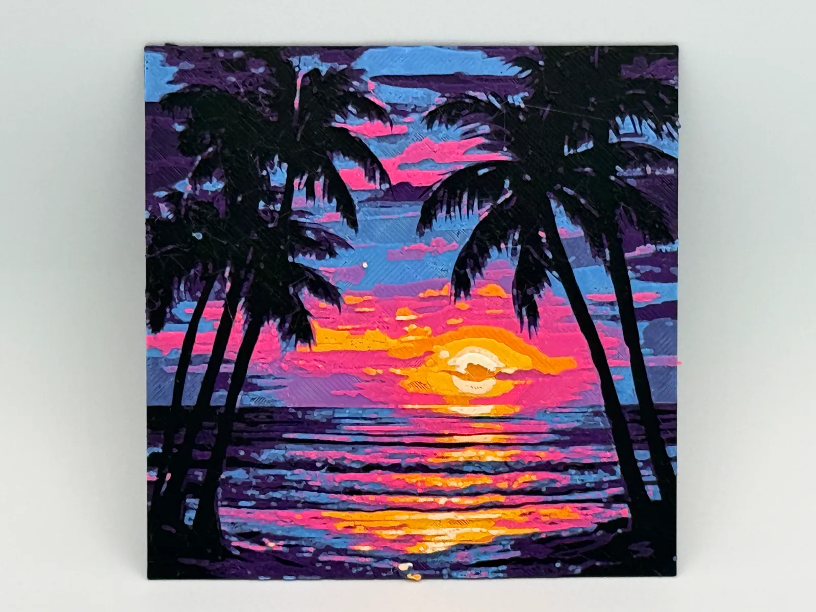 Sunset through the Palm Trees Hueforge