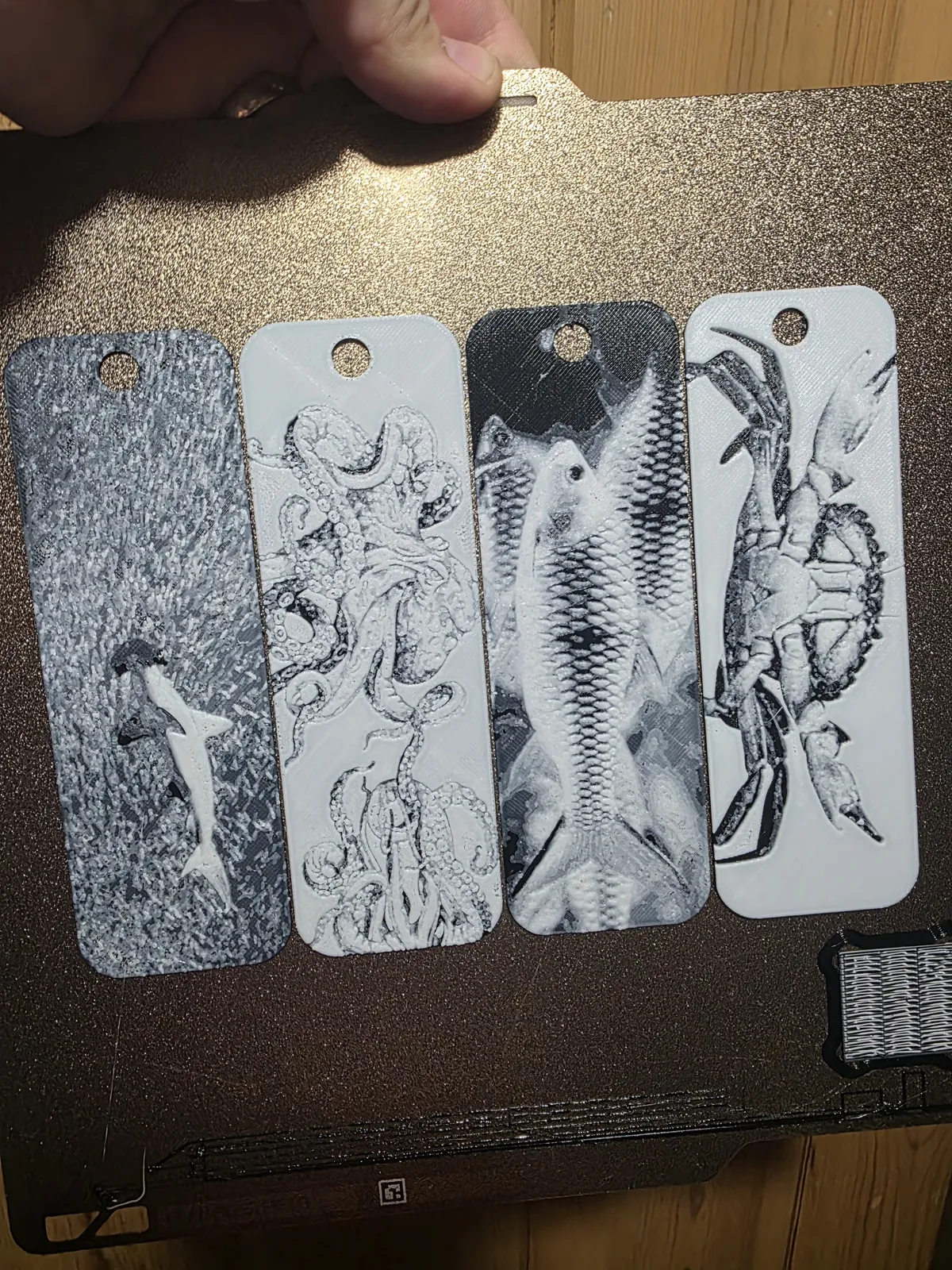Ocean Creatures Hueforge Bookmark Set of 4