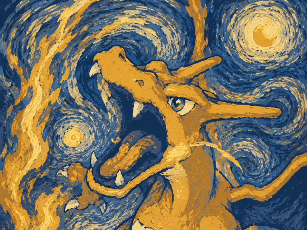 Charizard – Van Gogh Style HueForge 200x160