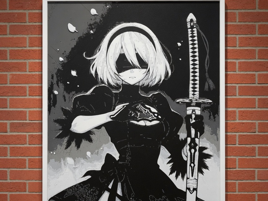 2B in War- NieR:Automata - Fan Art