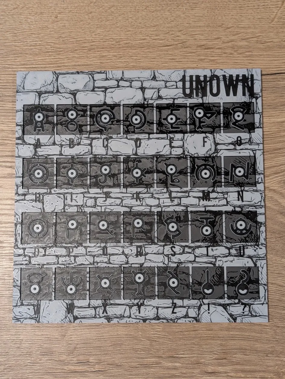 Unown Pokemon Hueforge & Frame