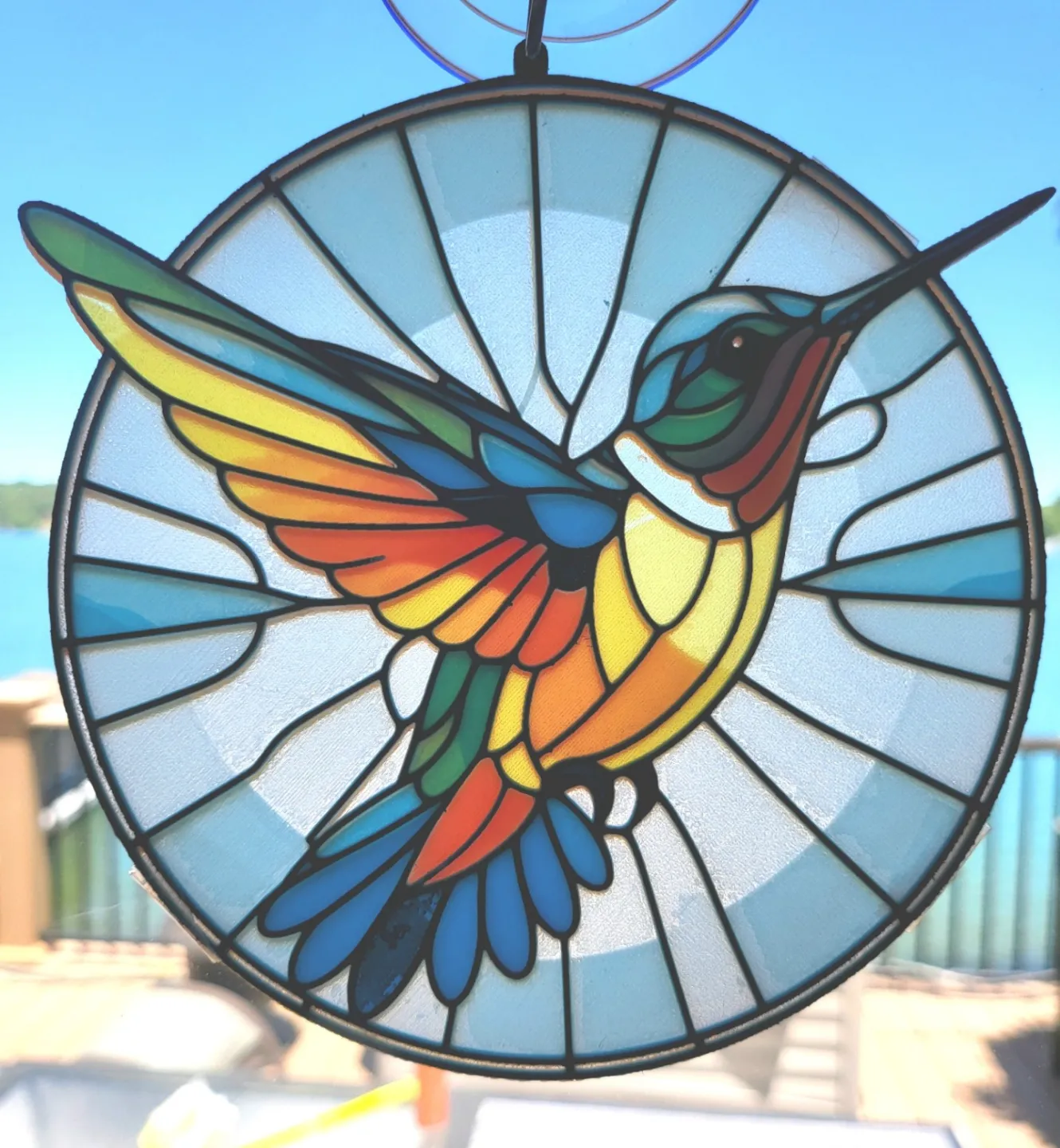 HueForge Stained Glass Hummingbird