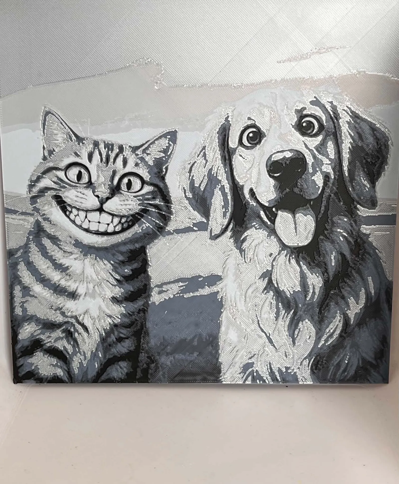 Goofy Cat and Dog Hueforge