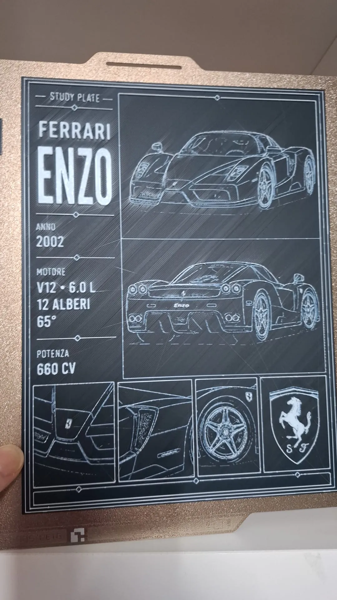 Ferrari Enzo (2002)-STUDY PLATE DESING AUTO