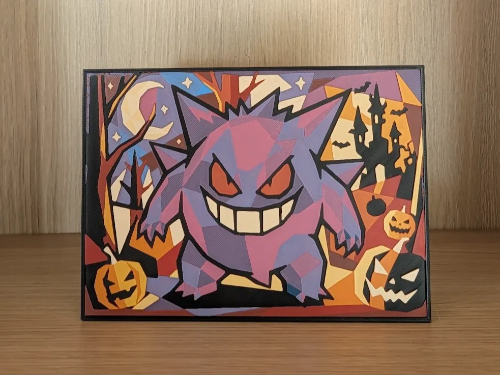 Gengar Halloween Hueforge & Frame