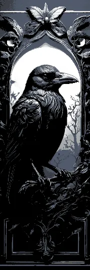 Carvings Raven and the Midnight Moon - 3 Bookmarks
