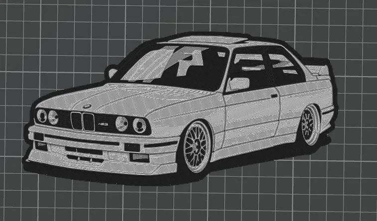 BMW E30 M3 hueforge