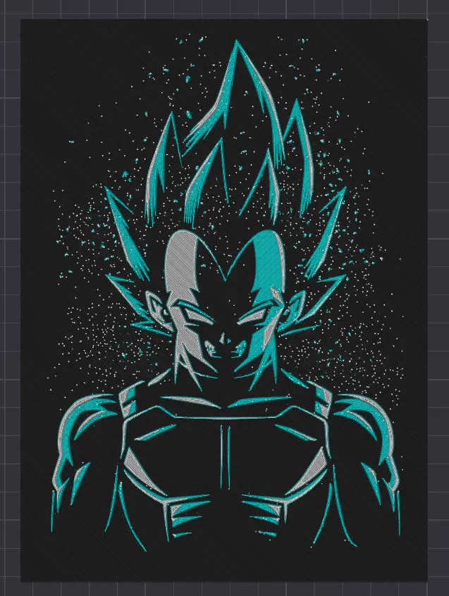 Vegeta dragon ball (Hue Forge)
