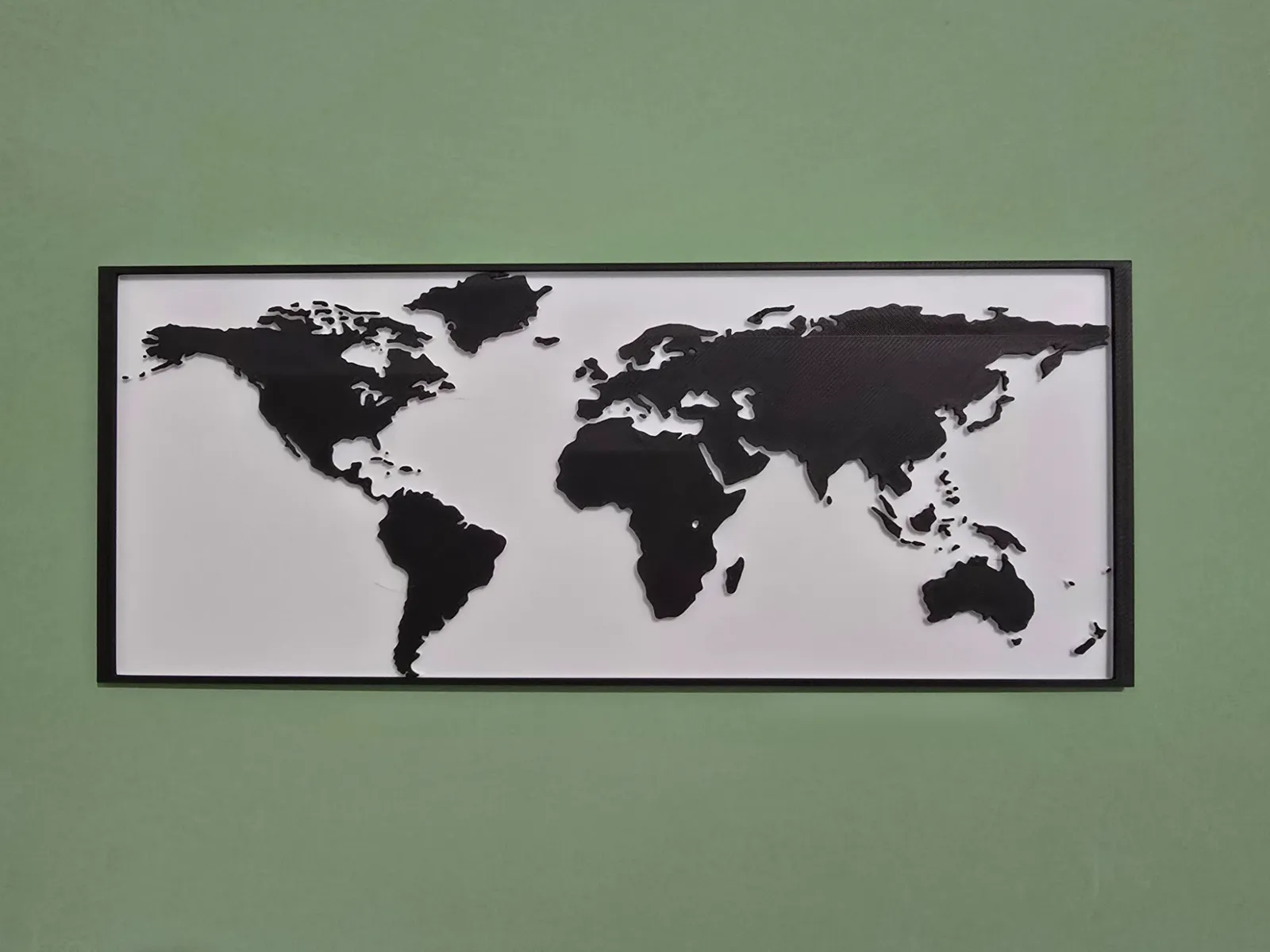 Quadro Mappa Mondo hueforge con cornice