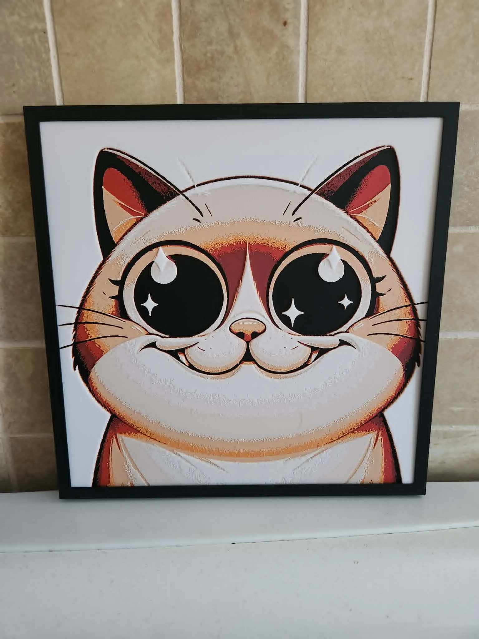 Adorable Big Eyed Cartoon Cat