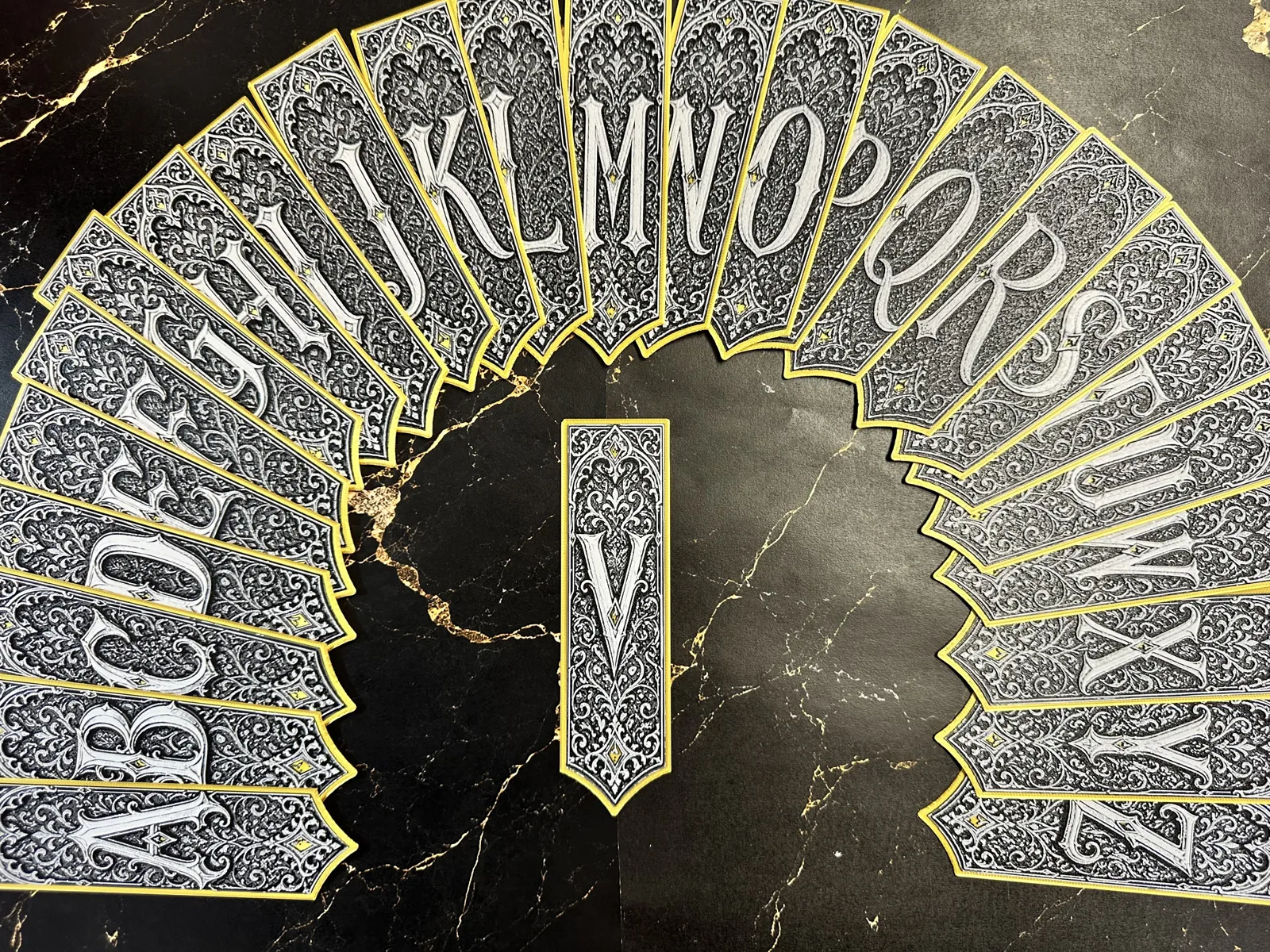 Gothic Letter V Bookmark - HueForge Alphabet