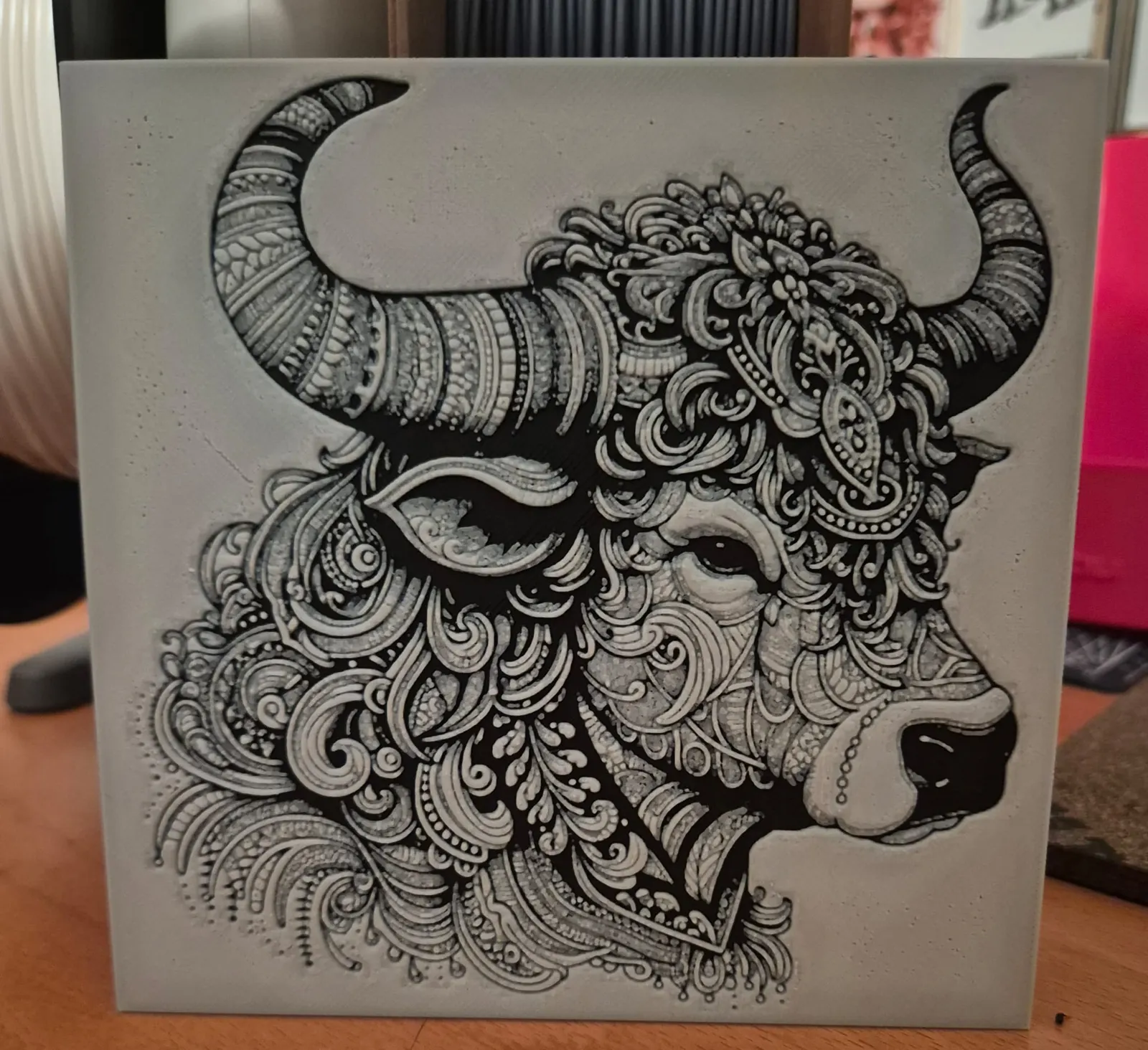 Highland cow paisley hueforge